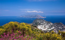 Percorsi di montagna sull'Isola di Capri.